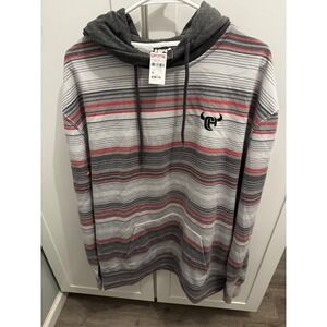 Cavenders Mens Desert Serape Hoody Smoke XL Striped Long Sleeve Hoodie